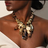 The "Leopard Luxe" Charm Torque Necklace