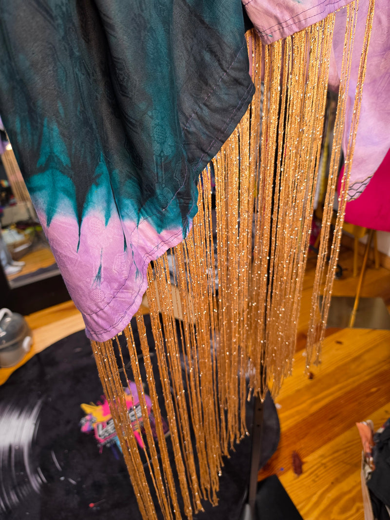 The Electric Lady - Tie Dye Fringe Dashiki Kaftan